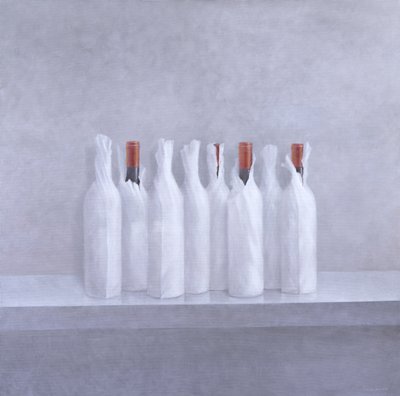 Botellas envueltas en gris, 2005 de Lincoln Seligman